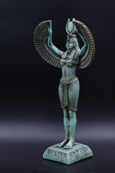 Isis Winged Statue - Egyptian Goddess of Love,protection,the Sacred Mother Goddess,Magic and Spiritual Energy- Stone made in Egypt - صورة إضافية 4