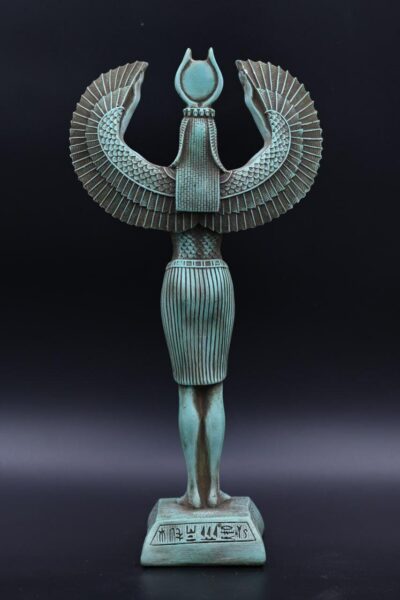 Isis Winged Statue - Egyptian Goddess of Love,protection,the Sacred Mother Goddess,Magic and Spiritual Energy- Stone made in Egypt - صورة إضافية 7