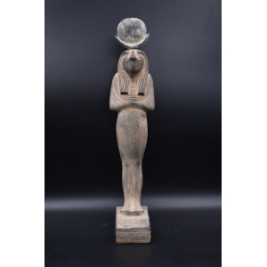 Khonsu- the moon god in ancient Egyptian religion-antiques Egyptian-Egyptian mythology-Black Land god -sculpture