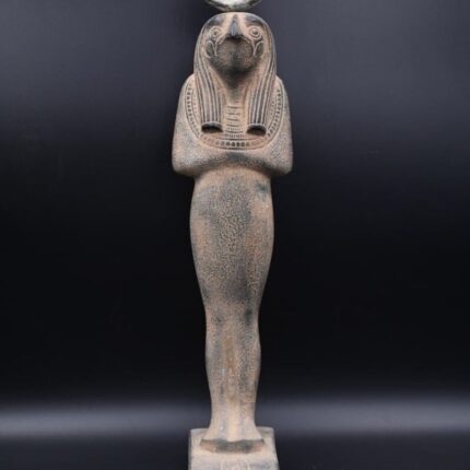 Khonsu- the moon god in ancient Egyptian religion-antiques Egyptian-Egyptian mythology-Black Land god -sculpture