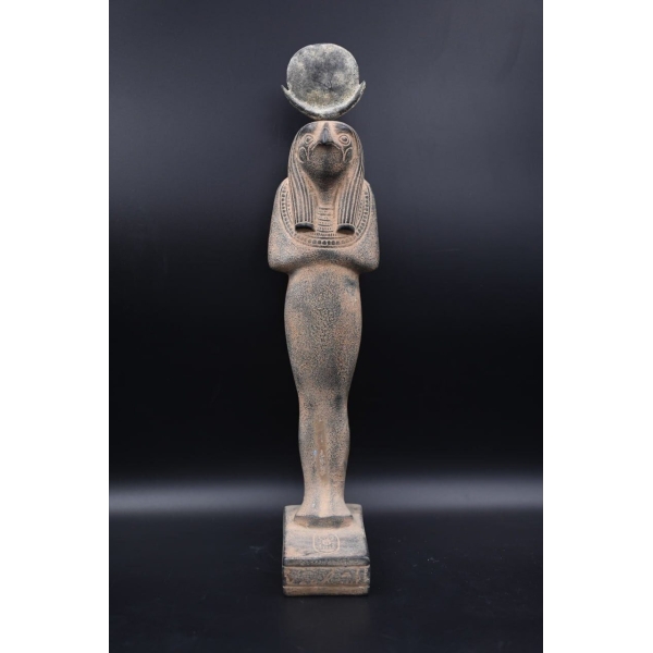 Khonsu- the moon god in ancient Egyptian religion-antiques Egyptian-Egyptian mythology-Black Land god -sculpture