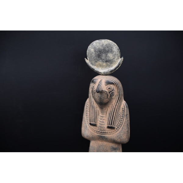 Khonsu- the moon god in ancient Egyptian religion-antiques Egyptian-Egyptian mythology-Black Land god -sculpture - صورة إضافية 10