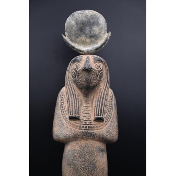 Khonsu- the moon god in ancient Egyptian religion-antiques Egyptian-Egyptian mythology-Black Land god -sculpture - صورة إضافية 4