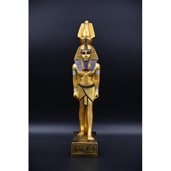 King Ramses II Statue | Gilded Egyptian Pharaoh Replica