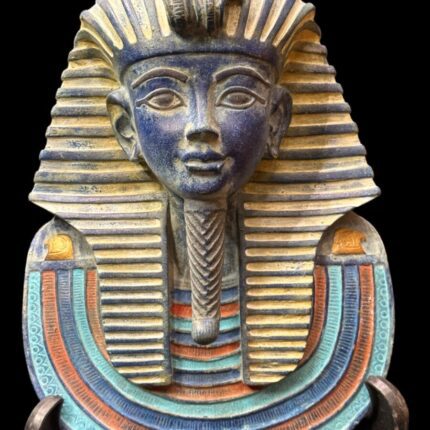 King Tutankhamun Mask Wall Sculpture – Handcrafted Egyptian Decor