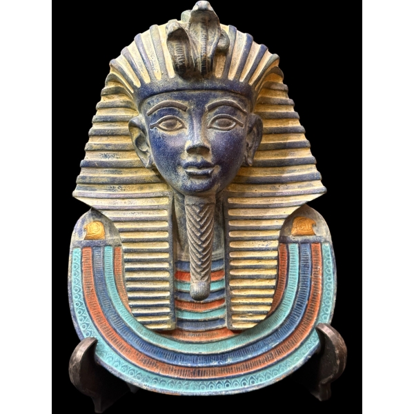 King Tutankhamun Mask Wall Sculpture – Handcrafted Egyptian Decor