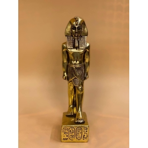 King Tutankhamun Statue: Gold Leaf Egyptian Decor