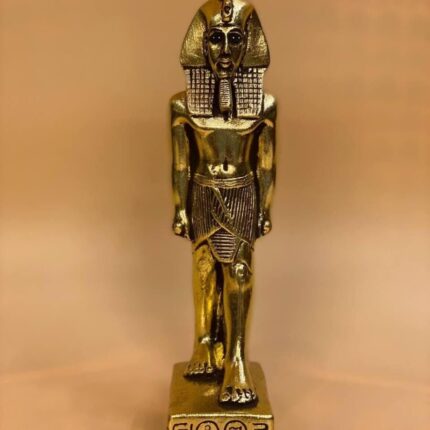 King Tutankhamun Statue: Gold Leaf Egyptian Decor