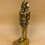 King Tutankhamun Statue: Gold Leaf Egyptian Decor - صورة إضافية 7