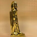King Tutankhamun Statue: Gold Leaf Egyptian Decor - صورة إضافية 8