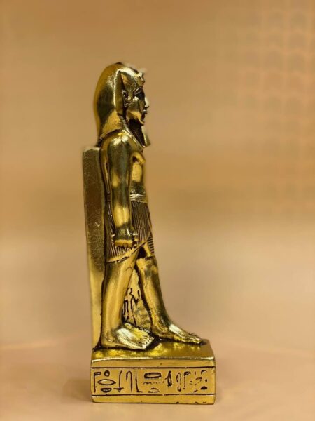 King Tutankhamun Statue: Gold Leaf Egyptian Decor - صورة إضافية 8