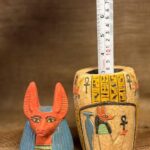 Limestone Canopic Jar, Anubis Sculpture, Egyptian Decor - صورة إضافية 6