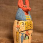 Limestone Canopic Jar, Anubis Sculpture, Egyptian Decor - صورة إضافية 7