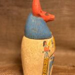Limestone Canopic Jar, Anubis Sculpture, Egyptian Decor - صورة إضافية 8