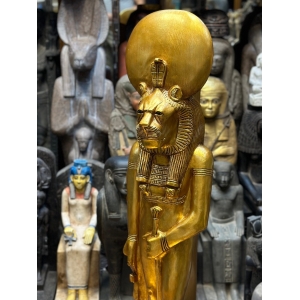 Marvellous sekhmet staute handcrafted Red granite-goddess -Force-War,Pestilence,Desert Egyptian antiques-deities-mythology-sculpture gods