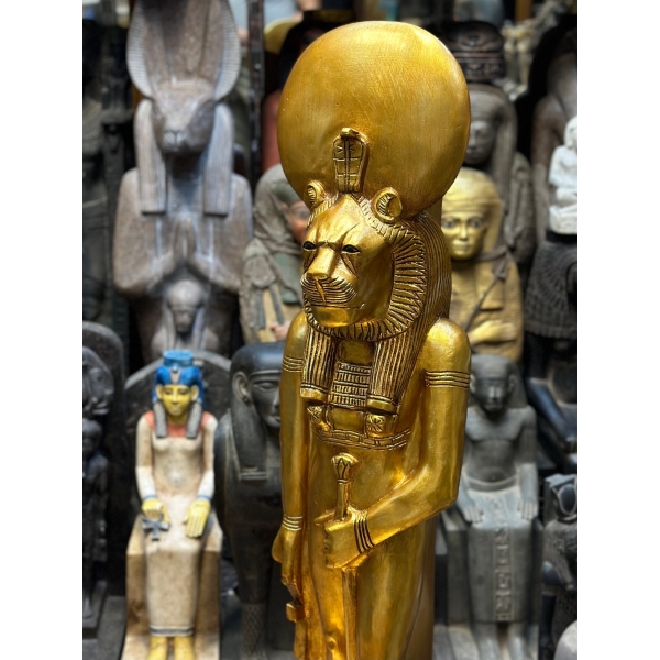 Marvellous sekhmet staute handcrafted Red granite-goddess -Force-War,Pestilence,Desert Egyptian antiques-deities-mythology-sculpture gods
