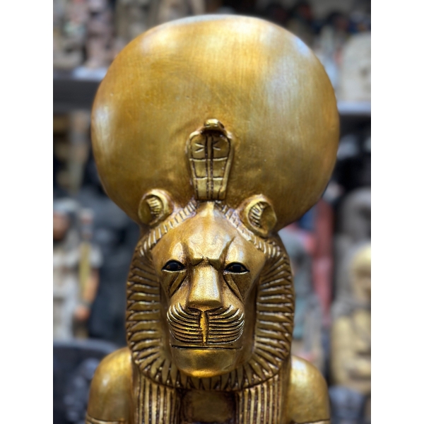 Marvellous sekhmet staute handcrafted Red granite-goddess -Force-War,Pestilence,Desert Egyptian antiques-deities-mythology-sculpture gods