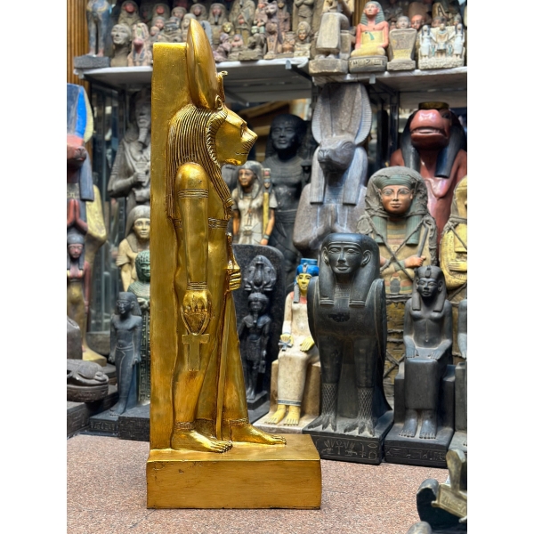 Marvellous sekhmet staute handcrafted Red granite-goddess -Force-War,Pestilence,Desert Egyptian antiques-deities-mythology-sculpture gods