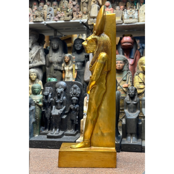 Marvellous sekhmet staute handcrafted Red granite-goddess -Force-War,Pestilence,Desert Egyptian antiques-deities-mythology-sculpture gods