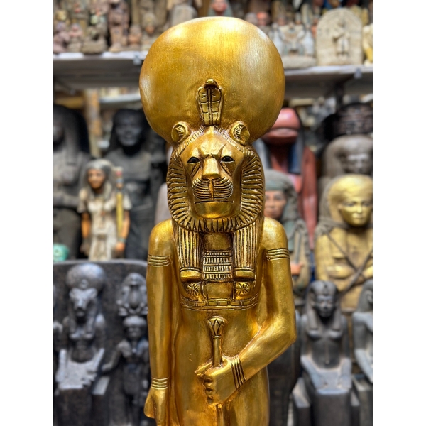 Marvellous sekhmet staute handcrafted Red granite-goddess -Force-War,Pestilence,Desert Egyptian antiques-deities-mythology-sculpture gods