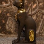 Masterpiece goddess Bastet statue, goddess of the home, domesticity, women's secrets, cats and childbirth. - صورة إضافية 7