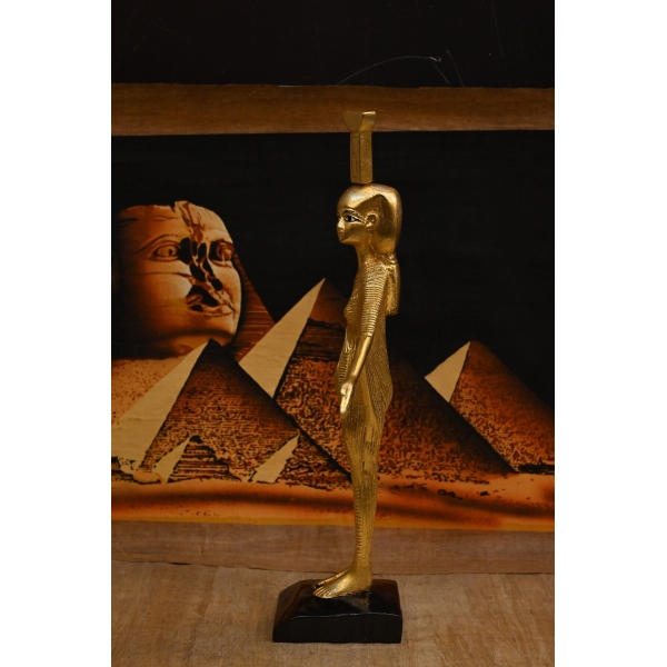 Nefthys Statue, Egyptian Goddess Sculpture, Hand-Painted Stone - صورة إضافية 6