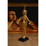 Nefthys Statue, Egyptian Goddess Sculpture, Hand-Painted Stone - صورة إضافية 7
