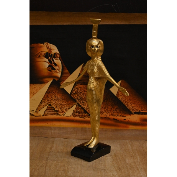 Nefthys Statue, Egyptian Goddess Sculpture, Hand-Painted Stone - صورة إضافية 7