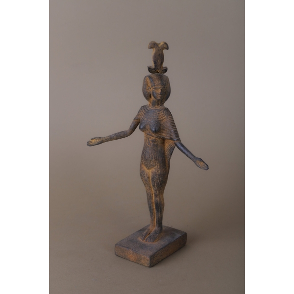 Neith-Egyptian goddess of war-weaving-a creator -protection-Egyptian antique handcraftc statue-mythololgy-archeology-Egyptian sculpture-