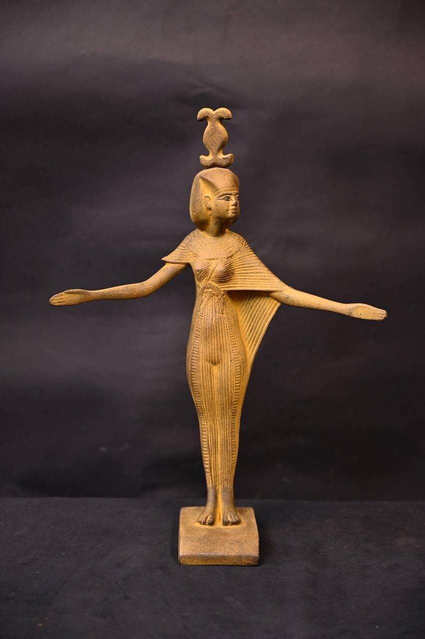 Neith Egyptian Goddess Statue: Ancient Mythology Sculpture