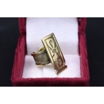 Oxidized Copper Ankh Ring: Ancient Egyptian Key of Life Symbol
