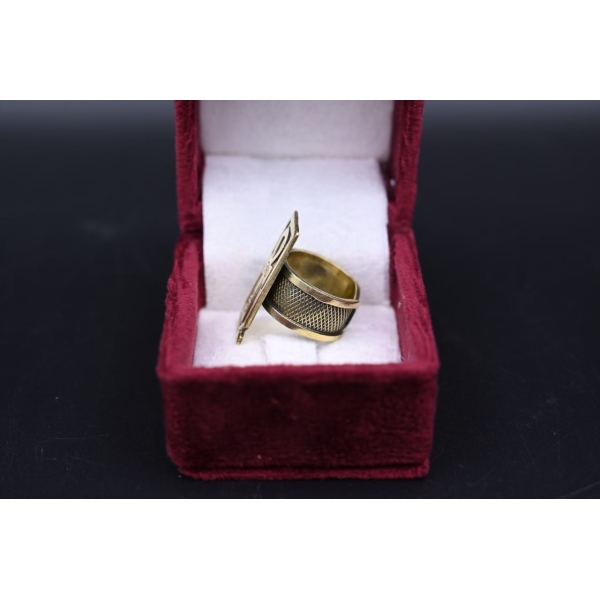 Oxidized Copper Ankh Ring: Ancient Egyptian Key of Life Symbol