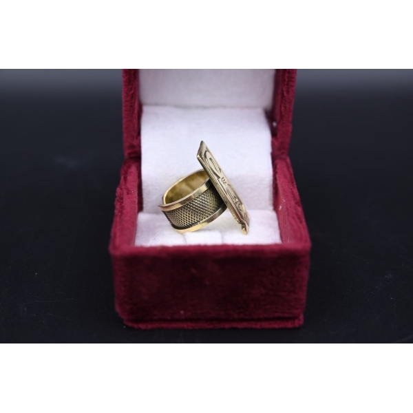 Oxidized Copper Ankh Ring: Ancient Egyptian Key of Life Symbol