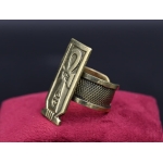 Oxidized Copper Ankh Ring: Ancient Egyptian Key of Life Symbol