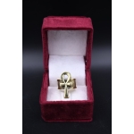 Oxidized Copper Ankh Ring: Egyptian Key of Life Symbol