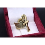 Oxidized Copper Ankh Ring: Egyptian Key of Life Symbol
