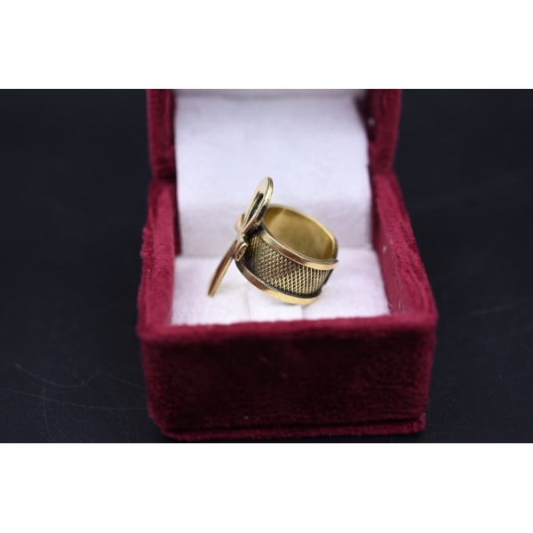 Oxidized Copper Ankh Ring: Egyptian Key of Life Symbol