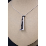 Pure Silver Sobek Amulet, Ancient Egyptian Crocodile God Pendant