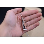 Pure Silver Sobek Amulet, Ancient Egyptian Crocodile God Pendant
