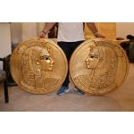 Queen Cleopatra Relief Disc: Egyptian Wall Art