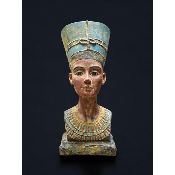 Queen Nefertiti Bust Statue – 30cm Egyptian Replica, Stone Finish Decor