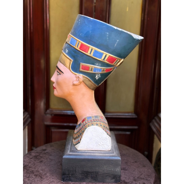 Queen Nefertiti Statue, Egyptian Queen Replica, Vintage Antique