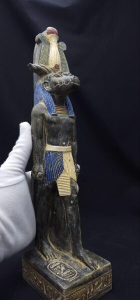 Rare Ancient Egyptian Antiquities Sobek Crocodile God Statue - Pharaonic Antique Stone B.C. Statue - صورة إضافية 5
