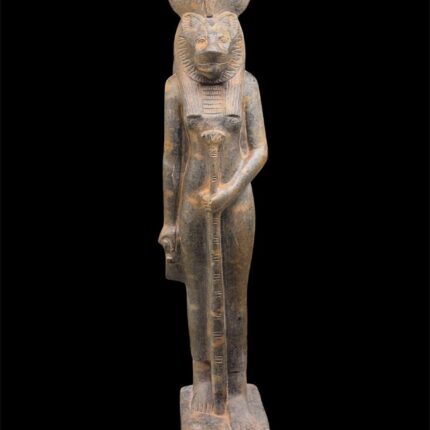 Rare Sekhmet Statue in Real Black Granite - 40 cm / 15.7 Inches Museum Quality Egyptian Goddess