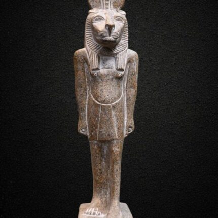 Red Granite Sekhmet Statue, Ancient Egyptian Lion Goddess
