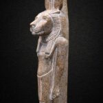Red Granite Sekhmet Statue, Ancient Egyptian Lion Goddess - صورة إضافية 2