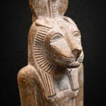 Red Granite Sekhmet Statue, Ancient Egyptian Lion Goddess - صورة إضافية 3