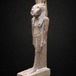 Red Granite Sekhmet Statue, Ancient Egyptian Lion Goddess - صورة إضافية 6