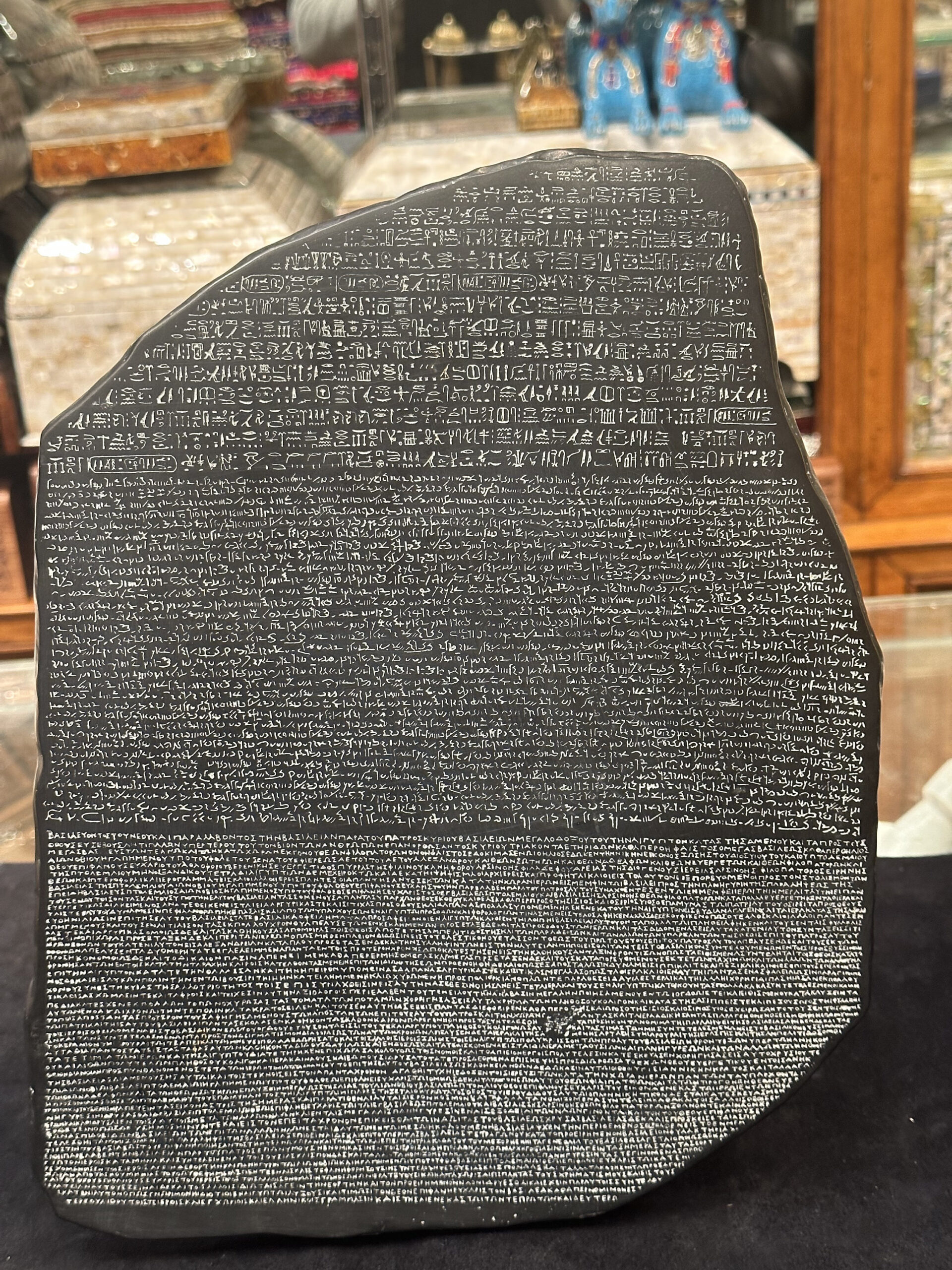 Rosetta Stone Replica – Unlock the Secrets of Ancient Egyptian Hieroglyphs – Handmade Egyptian Antiques