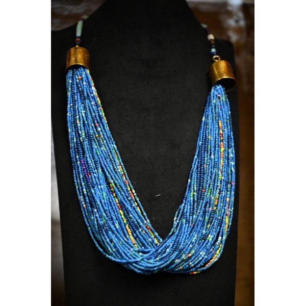 Royal Menat Necklace – Egyptian Brass Artisan Beads, New Kingdom Replica - صورة إضافية 3